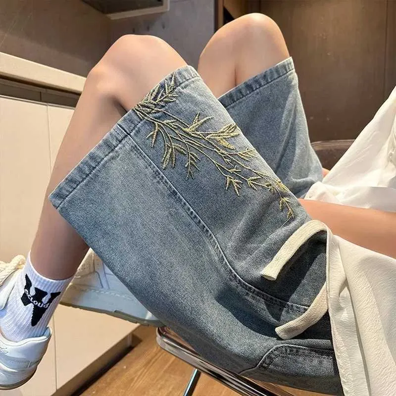 Baggy Jorts Vintage Brodé Y2K